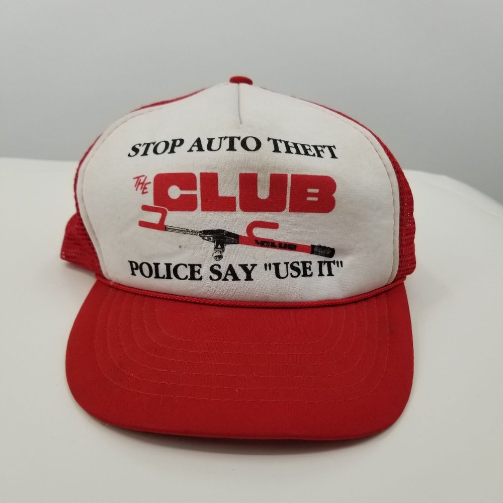 Vintage Stop Auto Theft The Club Police Say Use‎ It Hat
